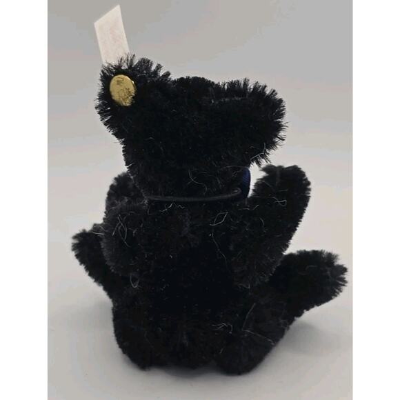 Steiff Club Gift Teddy Bear Black Mini 2000 Jointed Mohair COA & Box U315/8 - Picture 8 of 12